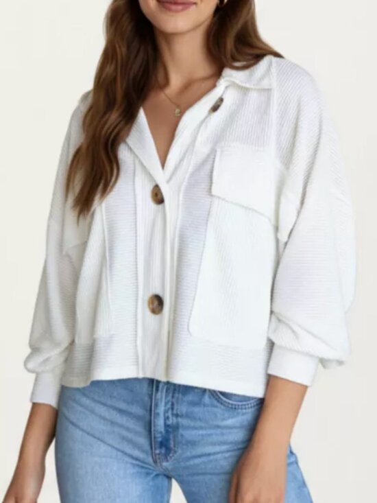BUCKETLIST Jackets & Blazers - BUCKETLIST Women's Cream Utility Jacket